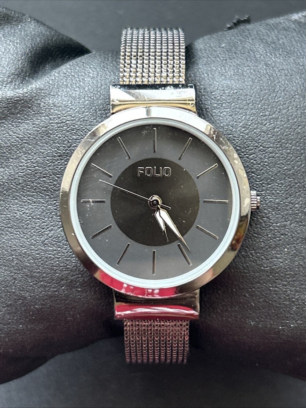 Folio All Black Cuff Quartz Watch